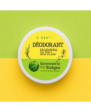 Déodorant sauge sclarée, palmarosa & tea tree