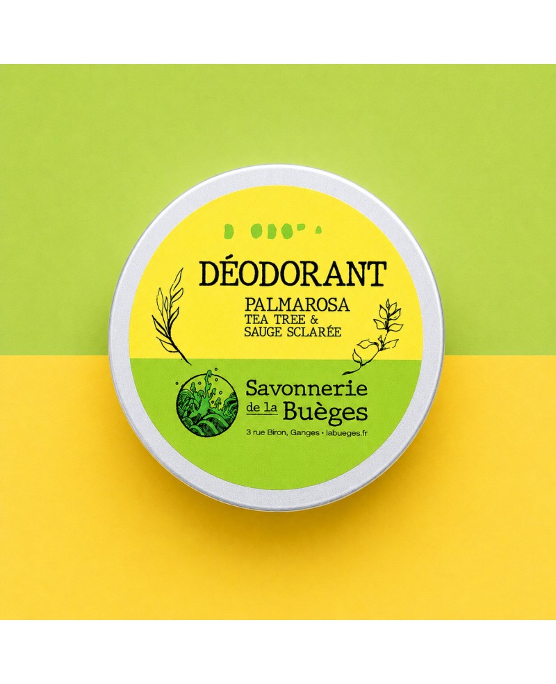 Déodorant sauge sclarée, palmarosa & tea tree