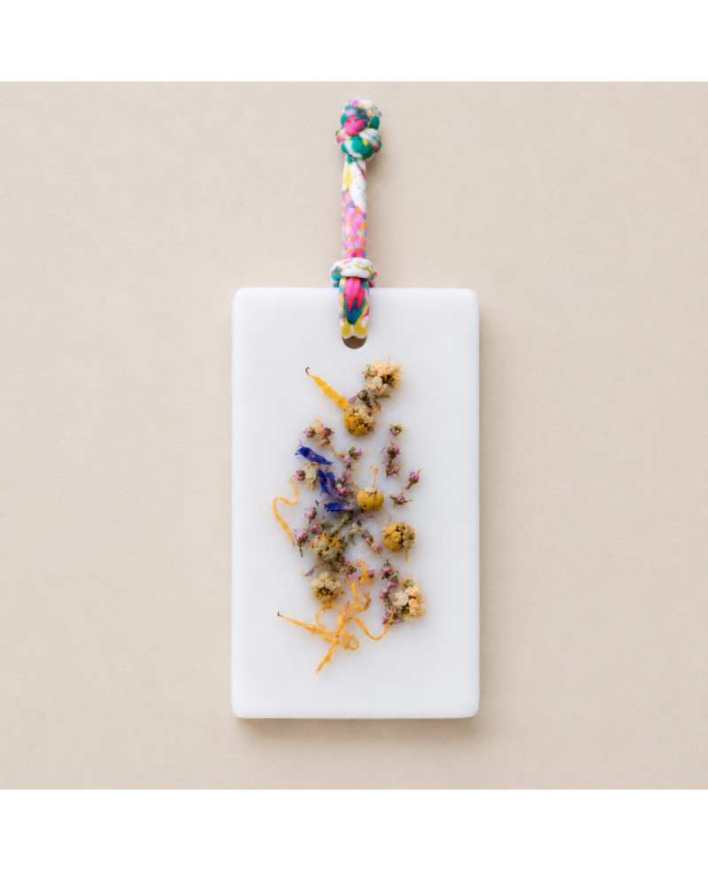 Cire parfumée ambre ou fleur d'oranger, cordon liberty
