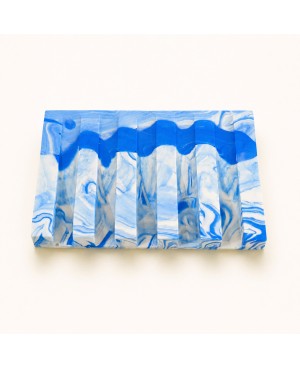 porte savon jesmonite bleu