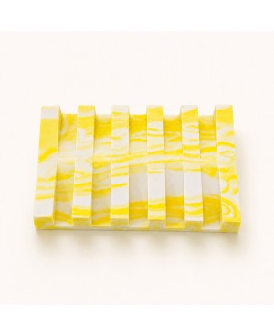 porte savon jesmonite jaune