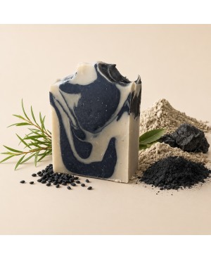 Savon Tea Tree, nigelle, ghassoul & charbon actif