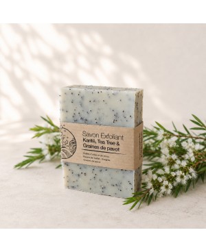 savon exfoliant tea tree et graines de pavot 100g