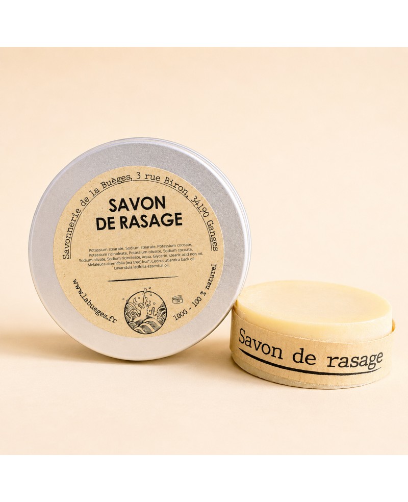 savon de rasage + boîte