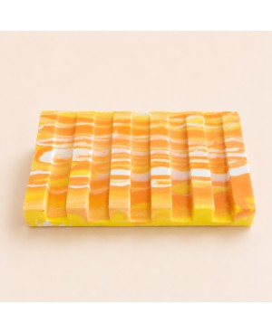 porte savon jesmonite orange