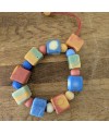 collier perles de savon multicolore